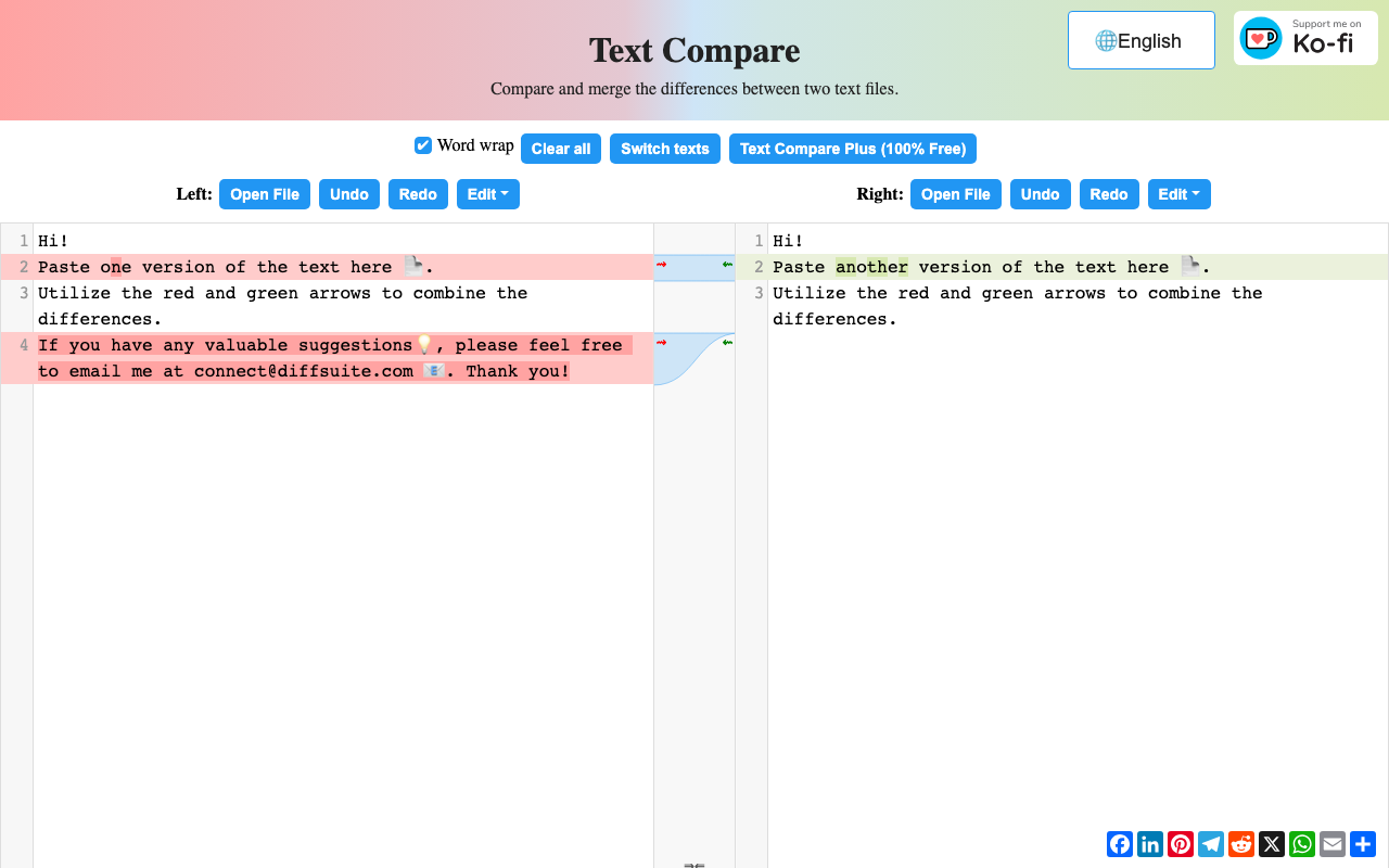 Text Compare & Merge