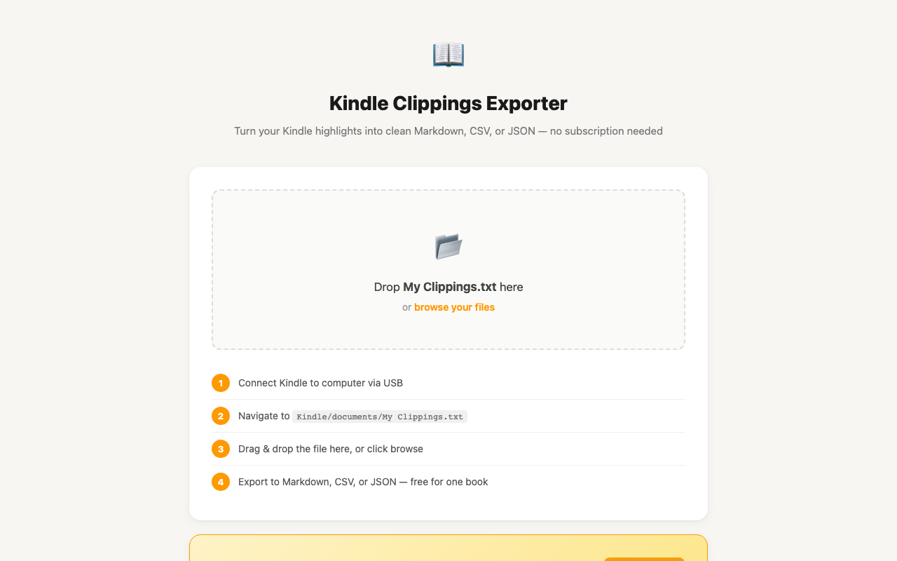 Kindle Highlights Exporter