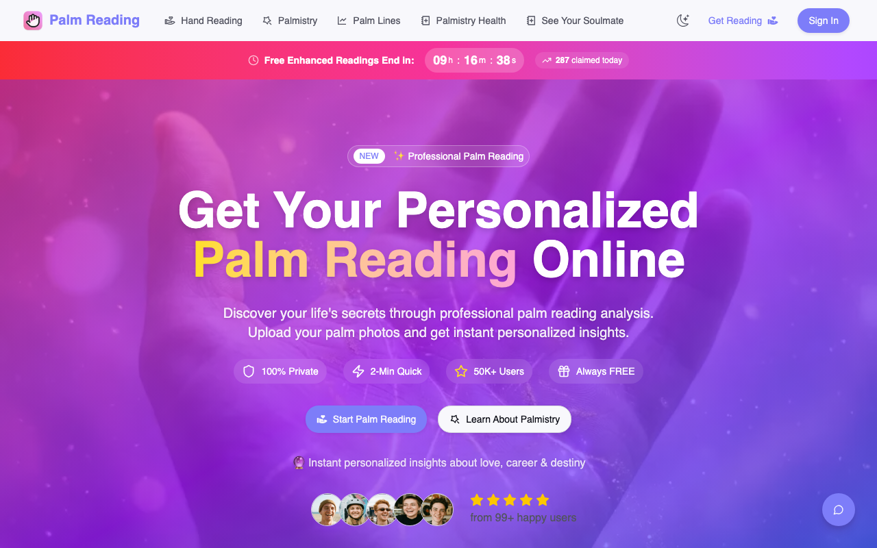 palm reading online