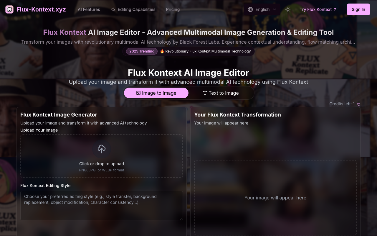 Flux Kontext AI Image Editor