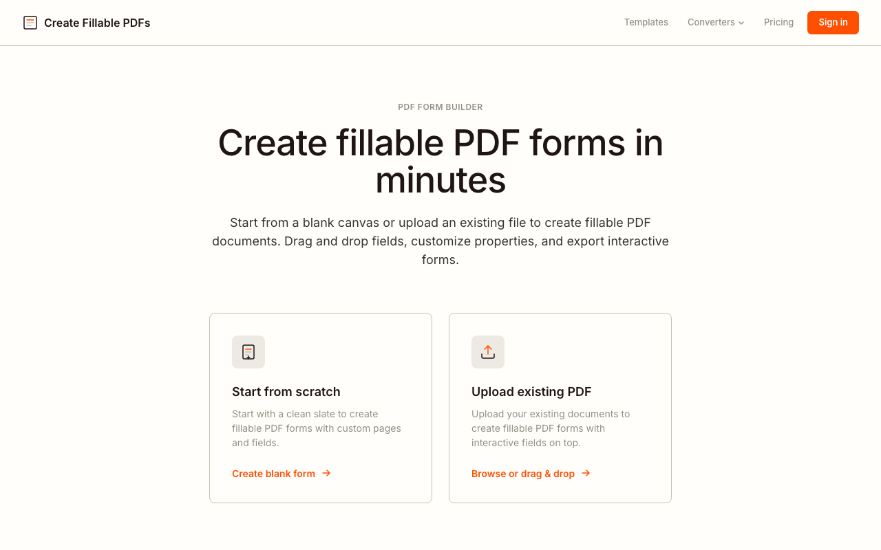 Create Fillable PDFs