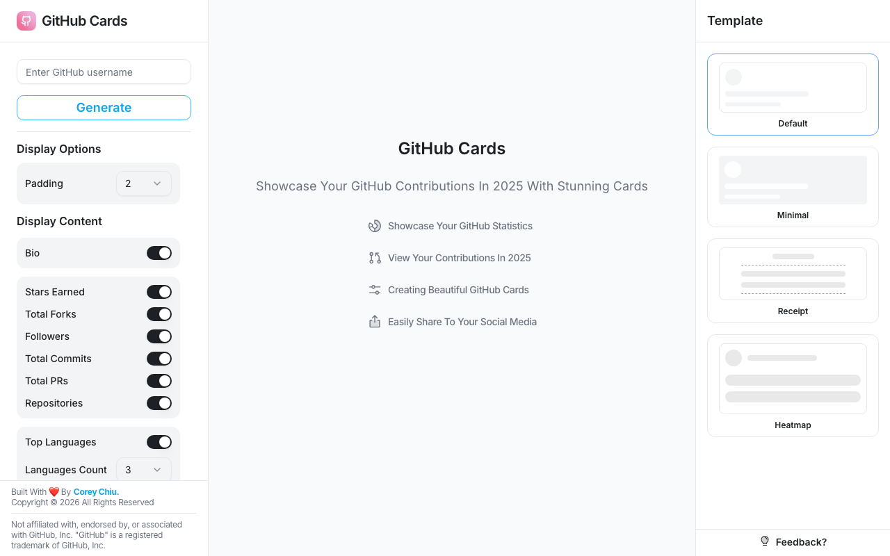 GitHub Cards