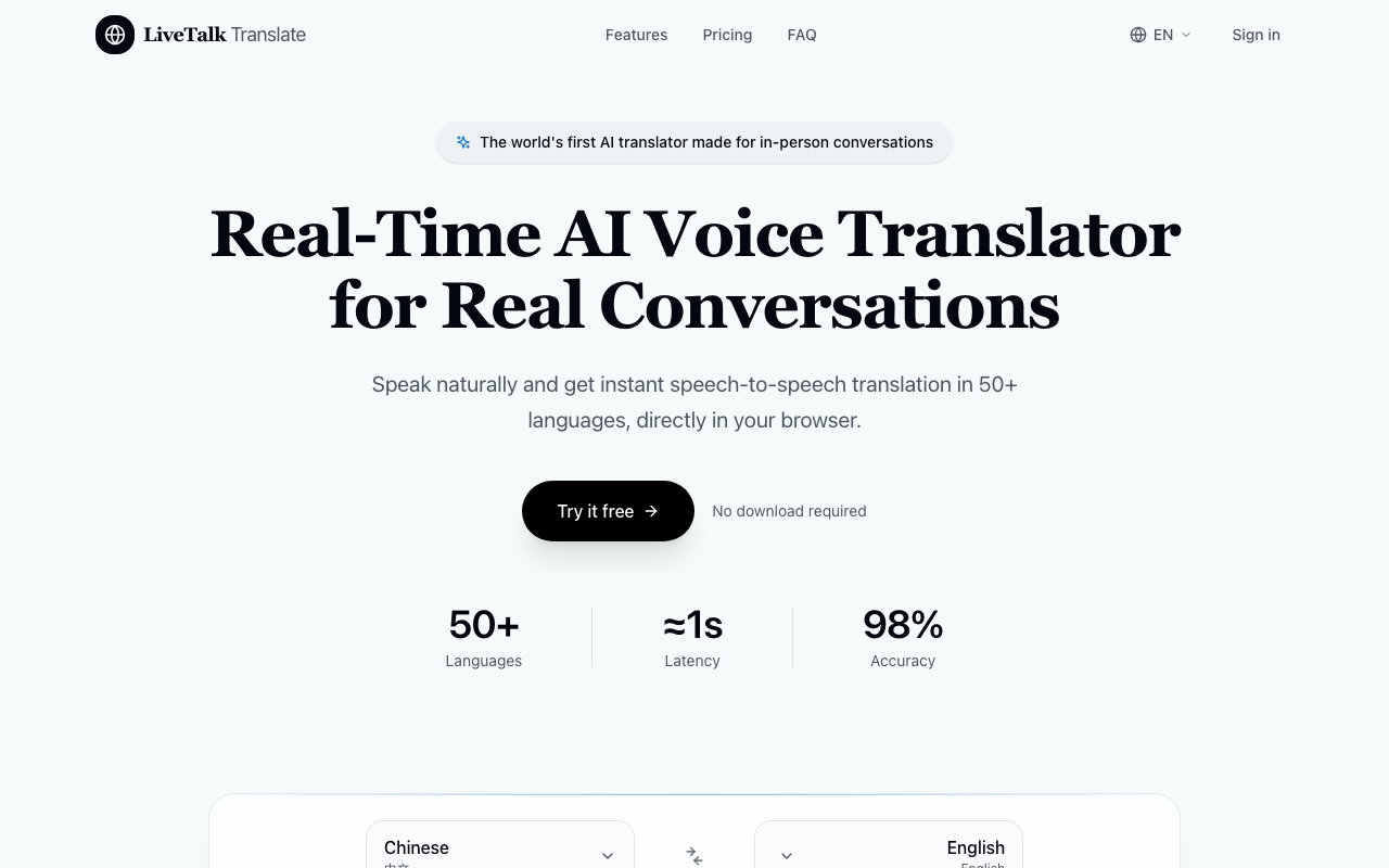 LiveTalk Translate
