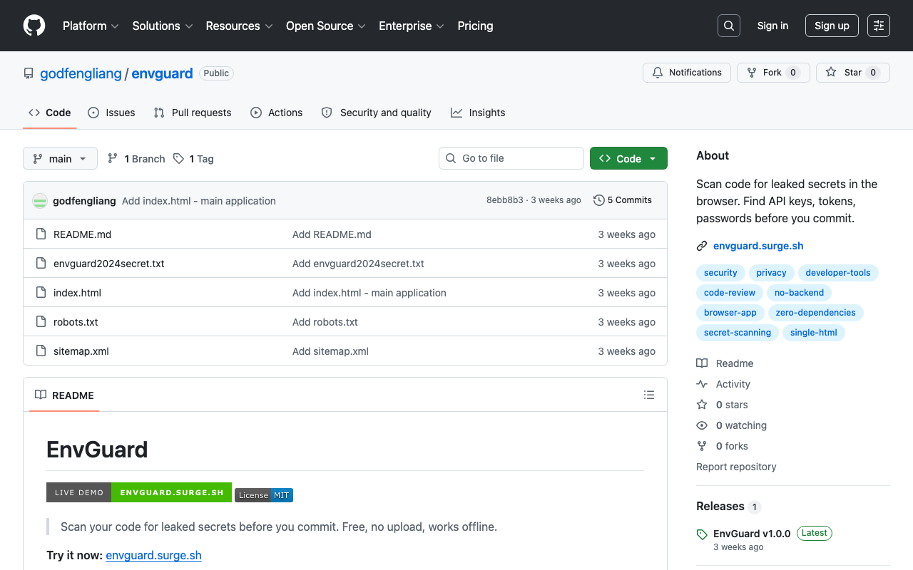 Envguard Repo