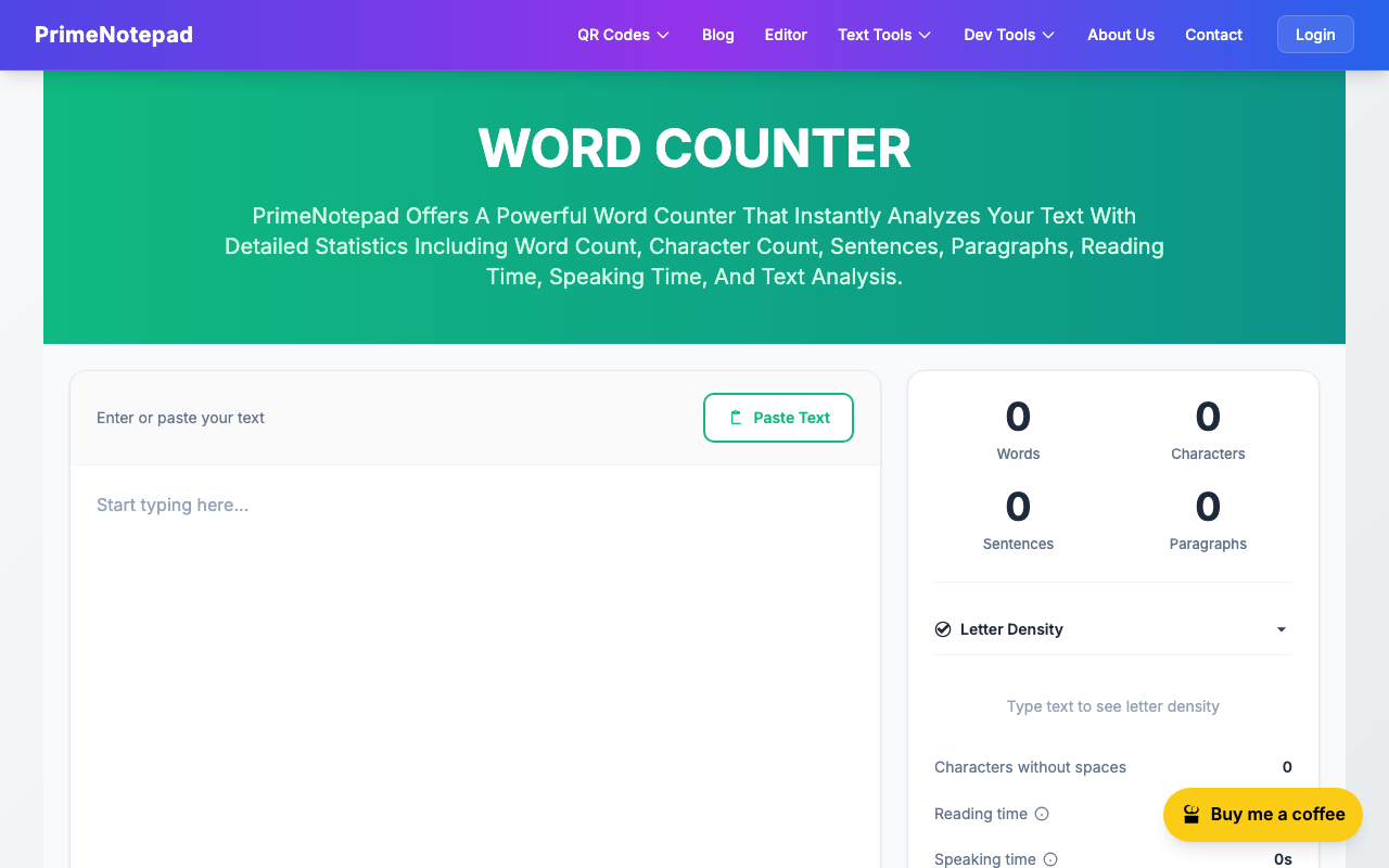 Word Counter - 字数统计工具