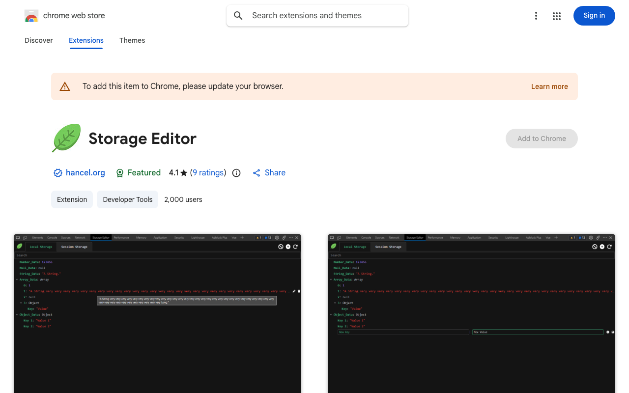 Storage Editor