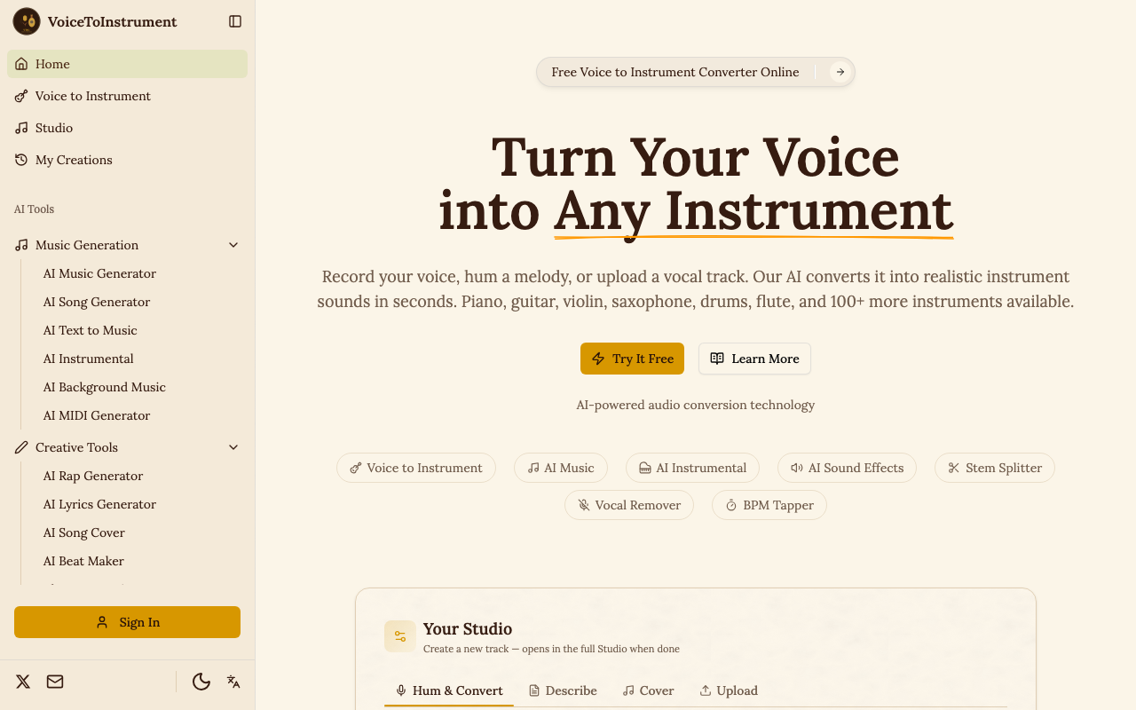 Voice to Instrument