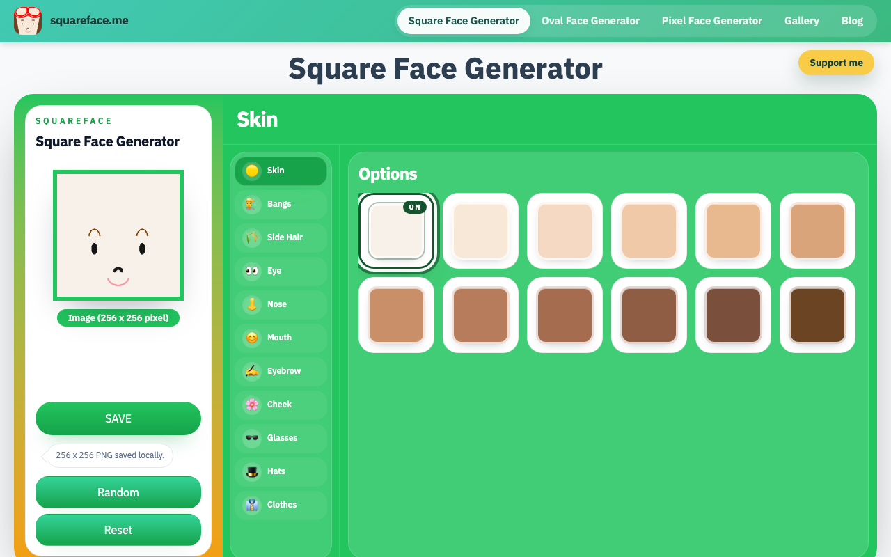 Square Face Generator
