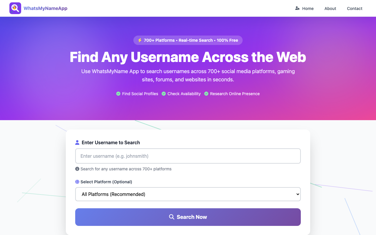 WhatsMyName App