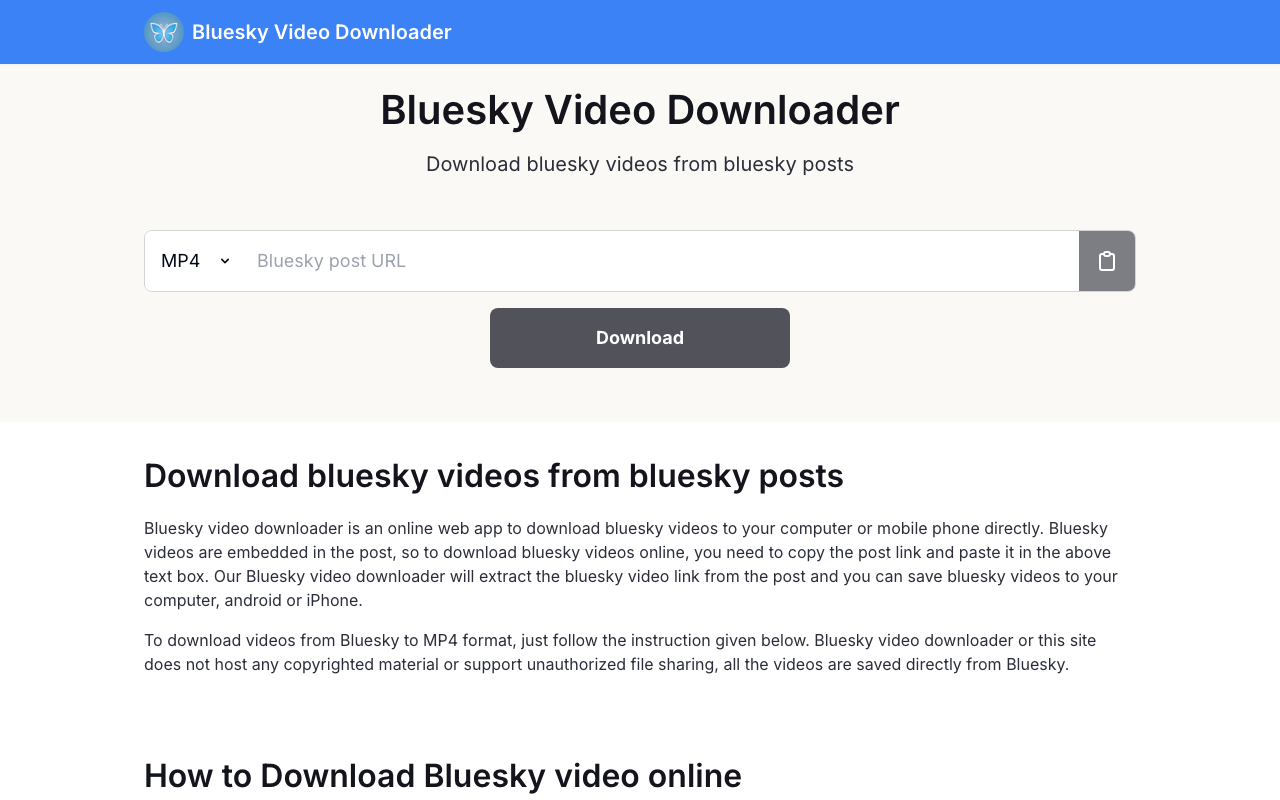 Bluesky Video Downloader