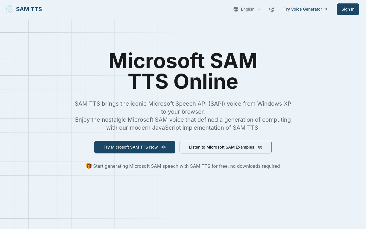 SAM TTS