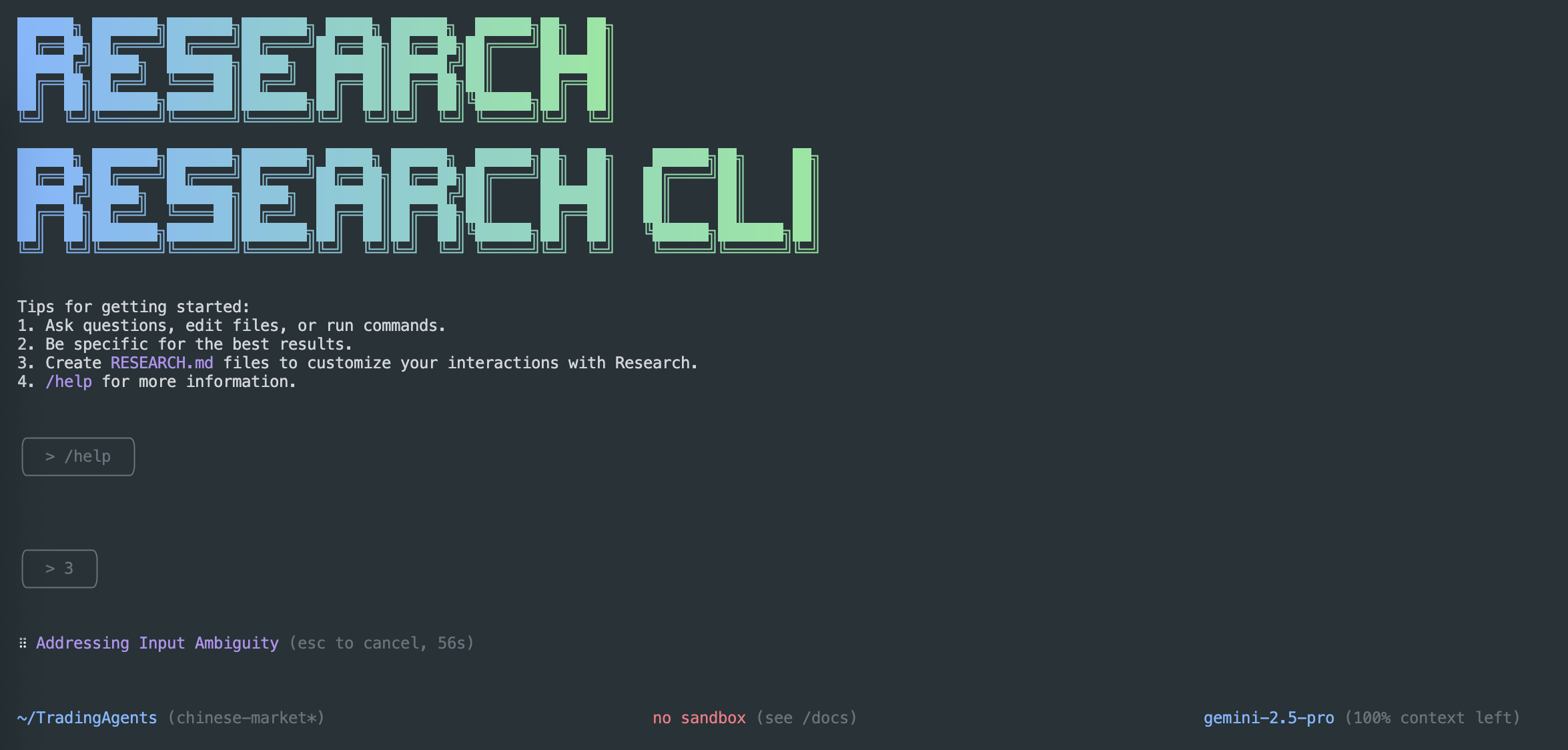 Research CLI