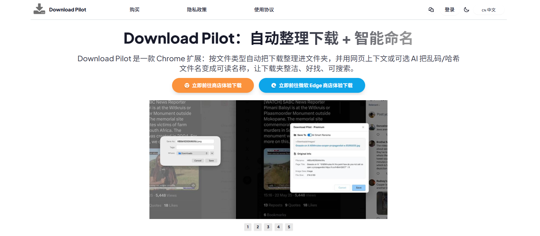 Download Pilot - 自动整理下载 + 智能命名插件