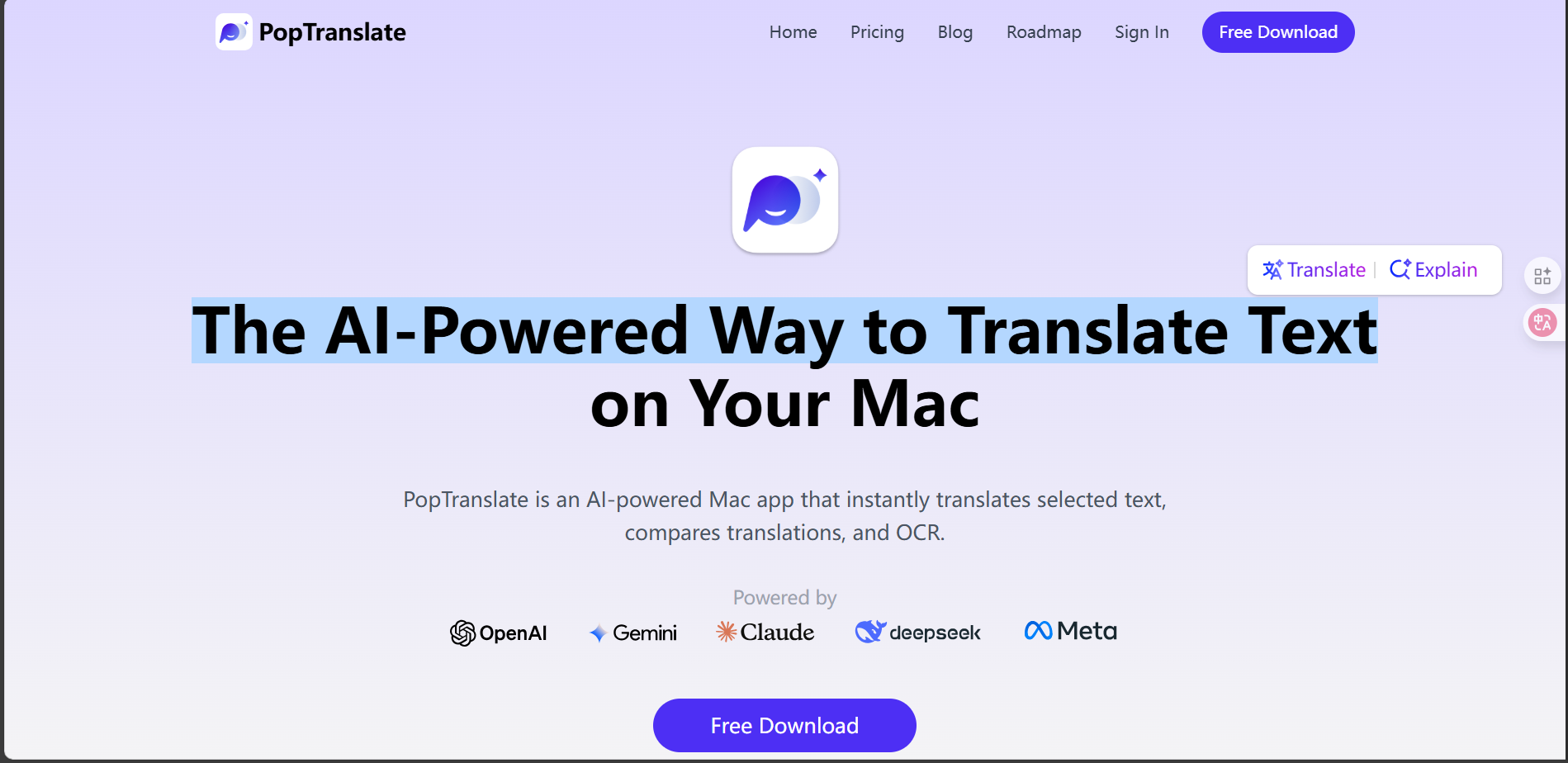 PopTranslate