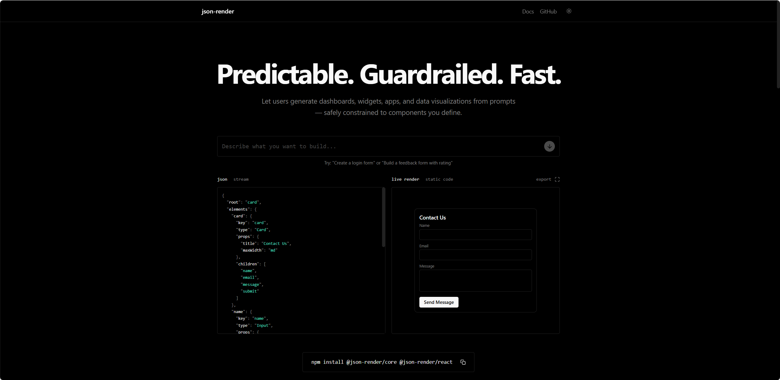 JSON Render